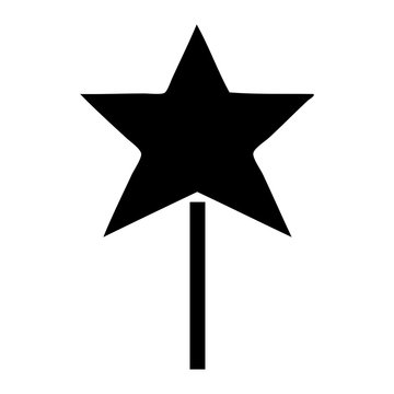 flat symbol star wand