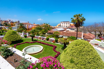 Jardines del Marquesado de la Quinta Roja garden in La Orotava, Tenerife, Canary islands, Spain
