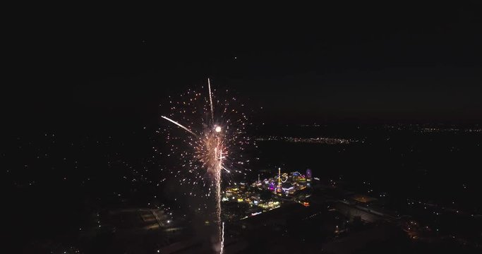4H County Fair Fireworks Show Grand Finale Aerial Drone Video