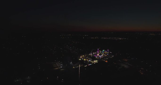 4H County Fair Fireworks Show Aerial Drone Video