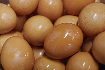 background of yellow chicken eggs. yellow eggs closeup. macro photography.