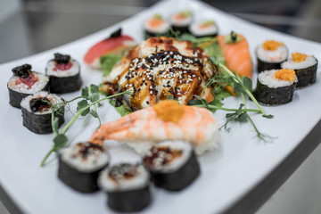 japanese sushi on a plate