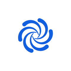 Abstract Swoosh Spinning Whirl Logo Template