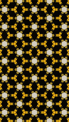 Ornate geometric pattern and abstract colored background