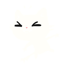 cartoon of cute kawaii cat