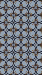 Ornate geometric pattern and abstract colored background