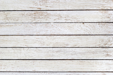 Obraz premium White wooden table background. Top view. Horizontal. Copy space.