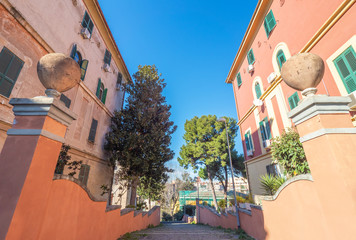 Rome (Italy) - The suggestive popular Garbatella quarter in Ostiense district, an agglomeration in...