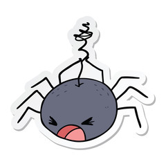 sticker of a cartoon spider