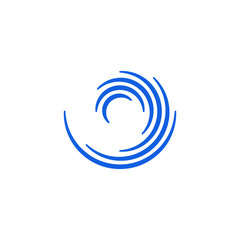 Abstract Swoosh Spinning Whirl Logo Template