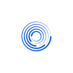 Abstract Swoosh Spinning Whirl Logo Template