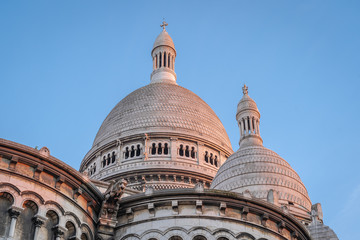 Obraz premium Paris, France - 02 24 2019: Montmartre at sunset. View from sacred heart