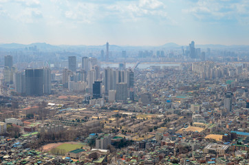 Seoul city south korea view from seoul tower