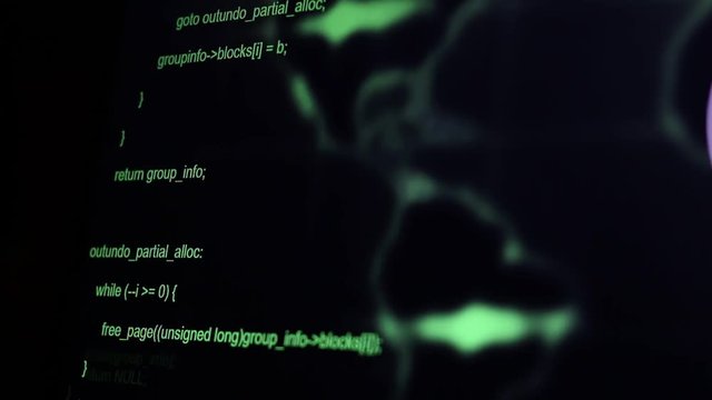 Moving Computer Codes on a monitor 