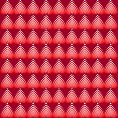 Pattern of white hearts and red flowers on a burgundy background.
