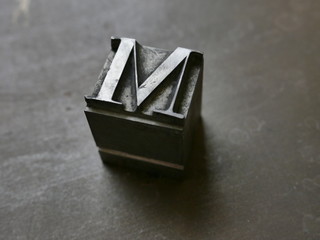 m, buchstabe m, bleiletter, lettern, buchdruck, alphabeth, druck, druckerei, drucken, gutenberg,...