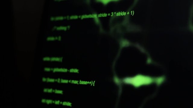 Moving Computer Codes on a monitor 