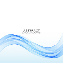  Blue wavy wave motion on abstract background