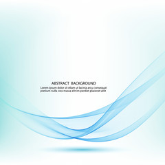  Abstract elegant wave on blue background