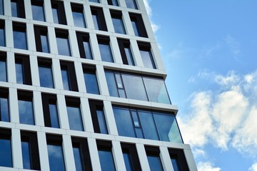 Tthe windows of a modern building for offices 