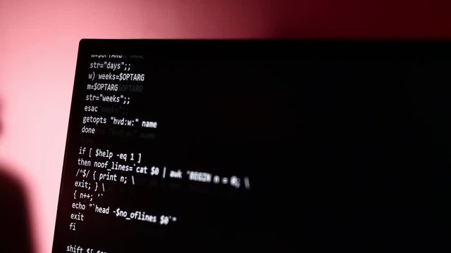 Moving Computer Codes on a monitor 