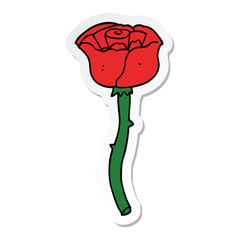 sticker of a cartoon flower