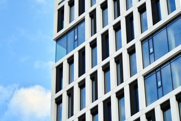 Tthe windows of a modern building for offices 