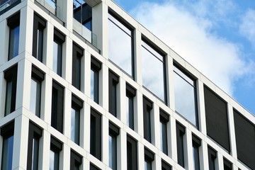 Tthe windows of a modern building for offices 