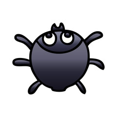 quirky gradient shaded cartoon beetle