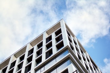 Tthe windows of a modern building for offices 