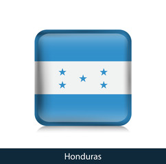 Flag of Honduras - Square glossy badge
