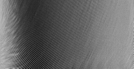 Background of abstract black and white wavy lines.