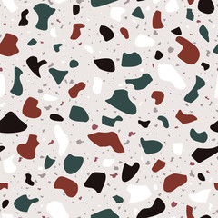 Terrazzo seamless pattern vector design