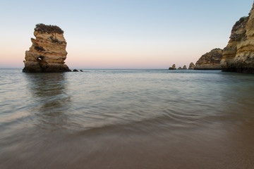 Praia do Camilo a beautiful beach near Lagos, in Algarve, Portugal