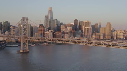 San Francisco aerial downtown skyline buildings
