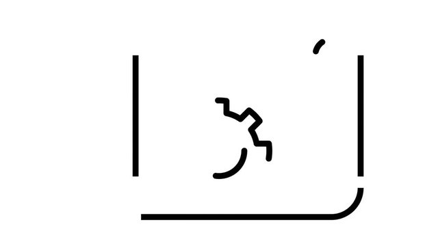 line icon animation technical drawing