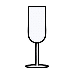 comic book style cartoon champagne flute