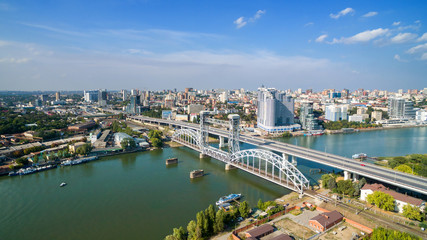 Fototapeta na wymiar Aerial view to the Rostov-on-Don. Russia