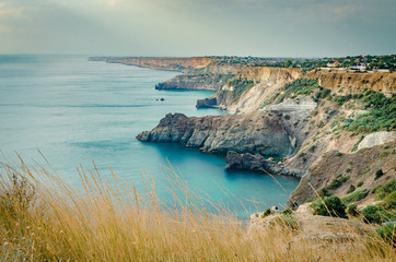 Russia. Republic of Crimea. Cape Fiolent in summer. Coast of the Black Sea.