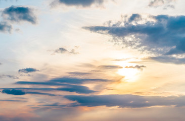 Clouds in the sky at sunset