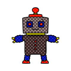 quirky comic book style cartoon robot