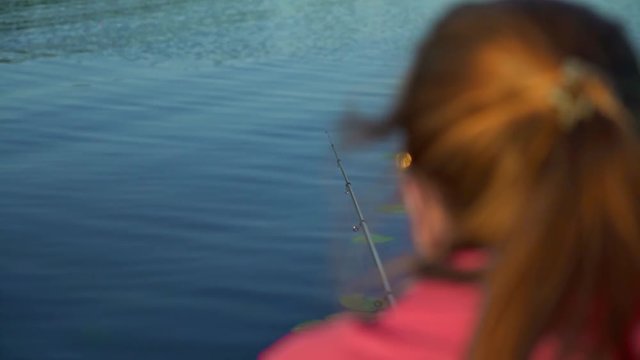 Fishing woman