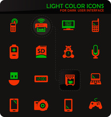 Home appliances icons set