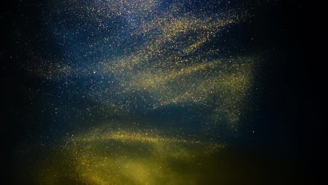 Paint spreading in the water
