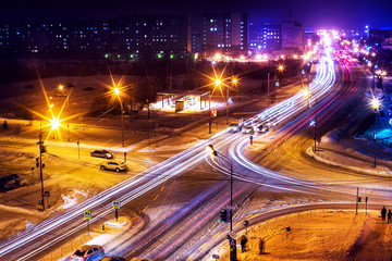 Obraz premium city Russia night