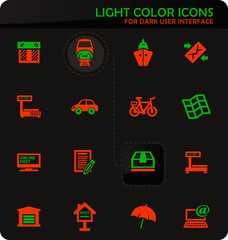 Post service icons set