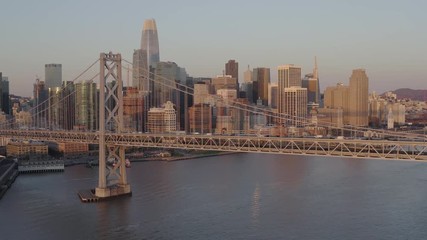 San Francisco aerial downtown skyline buildings