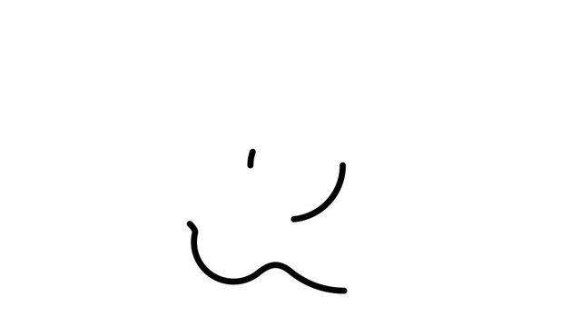 line icon animation fried egg