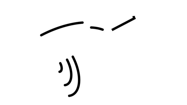line icon animation meat