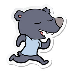 sticker of a cartoon bear
